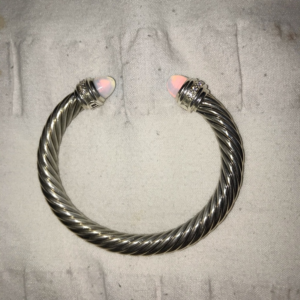 David Yurman Moonstone and Diamond bracelet